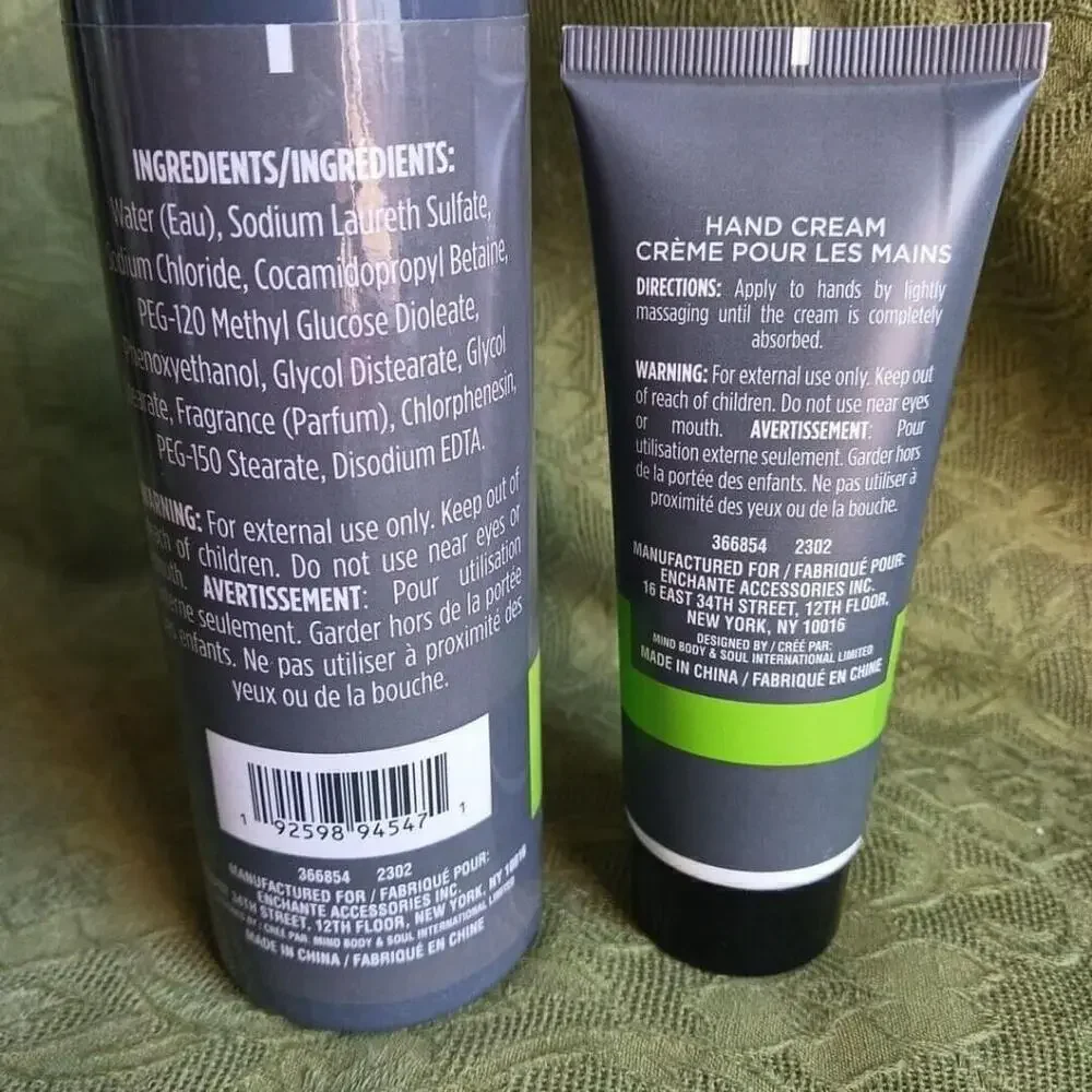 Cole Dapper Eucalyptus Mint Body Wash Hand Cream